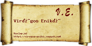 Virágos Enikő névjegykártya